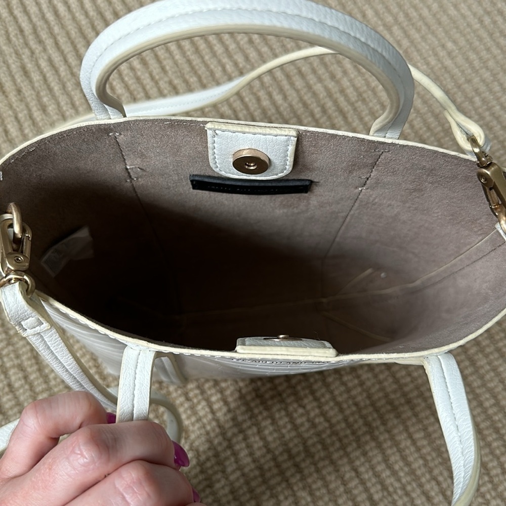 Elizabeth and James White Croc Print Purse - Picture 4 of 5